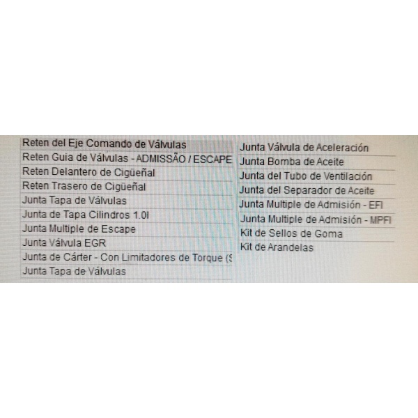 Juego Jtas.motor Celta 01/